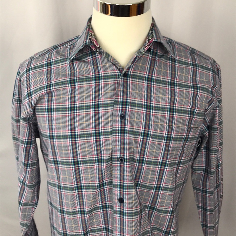 🔵 Alan Flusser Button Up flip cuff shirt